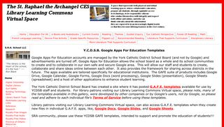 Y.C.D.S.B. G.A.F.E. Templates - SRA Library - Google Sites