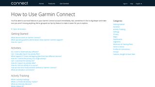 garmin connect login