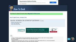 BLACK SCREEN ON STARTUP GATEWAY « How-To Geek Forums