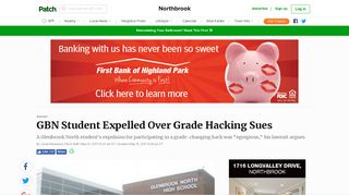 GBN Student Expelled Over Grade Hacking Sues | Northbrook, IL Patch
