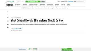 What General Electric Shareholders Should Do Now - TheStreet