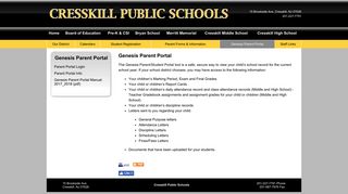 Genesis Parent Portal - Cresskill Public Schools