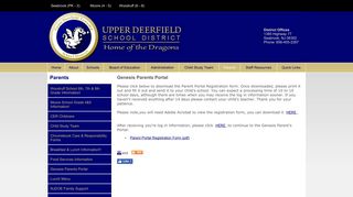 Parents Genesis Parents Portal - Upper Deerfield Township Schools
