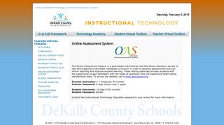 Online Assessment System - DeKalb County School