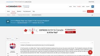 Please Help! very Urgent !!! GIC Account Problem!! - Canadavisa.com