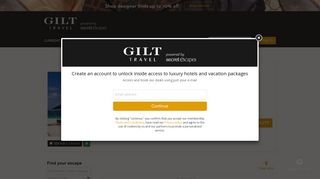 Current Sales | Save up to 70% on luxury travel | Gilt Travel