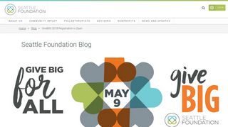 GiveBIG 2018 Registration is Open - Seattle Foundation