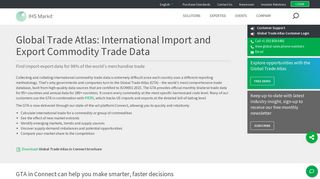 Global Trade Atlas: International Import and Export Commodity Trade ...
