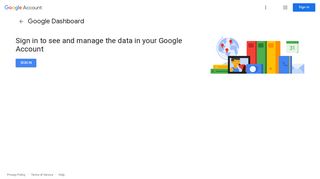 Google Dashboard - Google Account