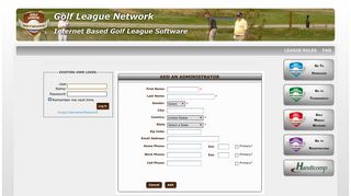 League Login | Sign Up | Golf League Network