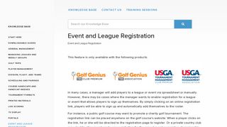 Golfgenius - Event and League Registration