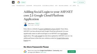 Adding Social Login to your ASP.NET core 2.1 Google Cloud Platform ...