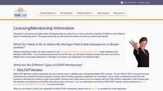 Licensing/Membership Information - GRAR.com