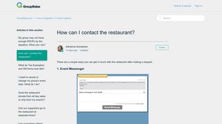 How can I contact the restaurant? – GroupRaise.com
