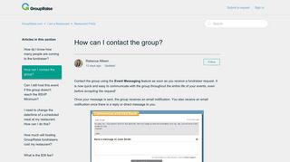 How can I contact the group? – GroupRaise.com