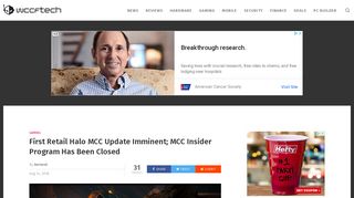First Retail Halo MCC Update Imminent; MCC Insider Program Has ...