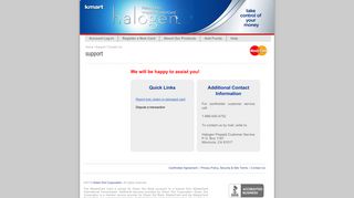 Contact Us - Halogen Reloadable Prepaid MasterCard
