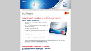 About Our Products - Halogen Reloadable Prepaid MasterCard