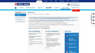 NetBanking, Internet Banking, Online Banking, E ... - HDFC Bank