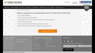 EXISTING CUSTOMER I hold an HDFC Bank Debit ... - Times Points