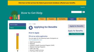 Apply - Texas Health and Human Services