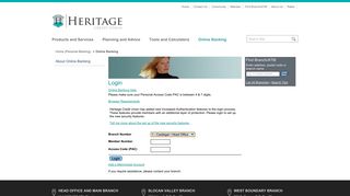 Heritage Credit Union - Online Banking