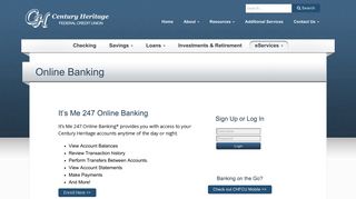 Online Banking - Century Heritage Federal Credit Union