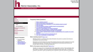 Herron Associates > Research > Participation > FAQs