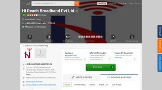 Hi Reach Broadband Pvt Ltd, Hanamkonda - Internet Service ... - Justdial