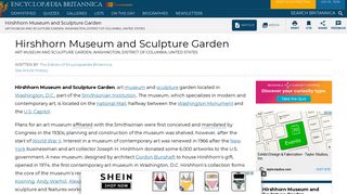 Hirshhorn Museum and Sculpture Garden | art museum and sculpture ...