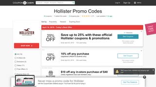 hollister sign up promo code