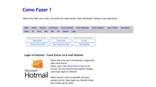 Login no Hotmail - Como Entrar no E-mail Hotmail - Como Fazer ?