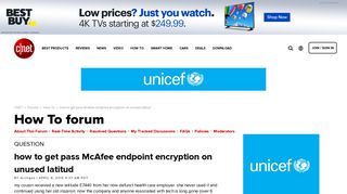 how to get pass McAfee endpoint encryption on unused latitud ...