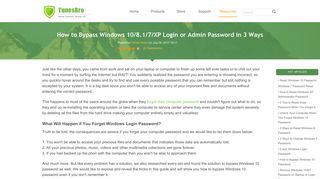 How to Bypass Windows 7/8/10 Login or Admin Password in 3 Ways