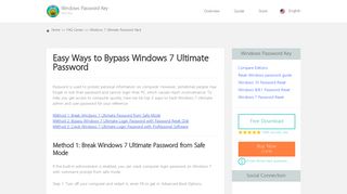 Easy Ways to Bypass Windows 7 Ultimate Password