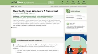 4 Ways to Bypass Windows 7 Password - wikiHow