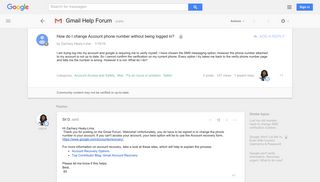 how to change the phone number on gmail