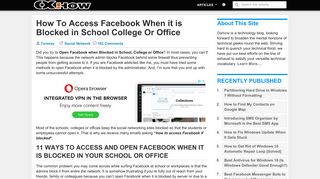 Open Facebook When Blocked In School College Office - Oxhow