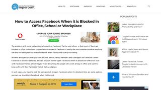 How to Access Facebook When it is Blocked in Office ... - Ampercent
