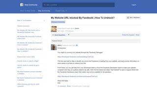 My Website URL blocked By Facebook | How To Unblock? | Facebook ...