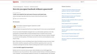 How to open Facebook without a password - Quora