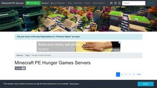Find the best Minecraft PE hunger games servers on MinecraftPocket ...