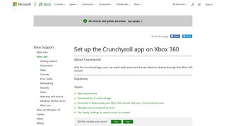 Set Up the Crunchyroll App on Xbox 360 | Xbox 360 Apps