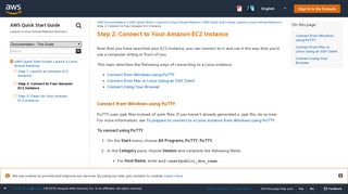Step 2: Connect to Your Amazon EC2 Instance - AWS Quick Start Guide