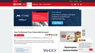How To Recover Your Yahoo Mail Account - Ccm.net