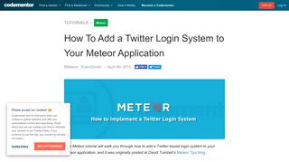 How To Add a Twitter Login System to Your Meteor Application ...