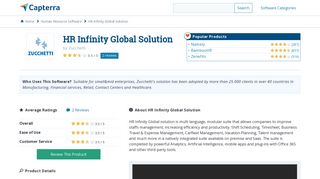 HR Infinity Global Solution Reviews and Pricing - 2019 - Capterra