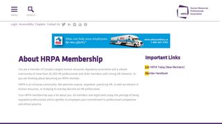Membership HRPA Membership Home