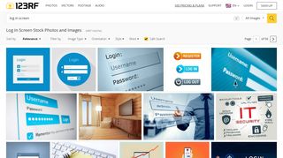 Log In Screen Stock Photos And Images - 123RF