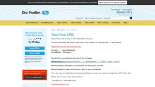 Test Drive EPIC | Learn Administrator Account - Disc Profiles 4u
